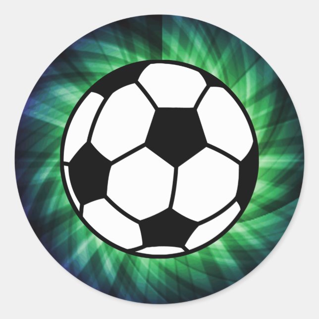 Fußball Runder Aufkleber (Vorderseite)