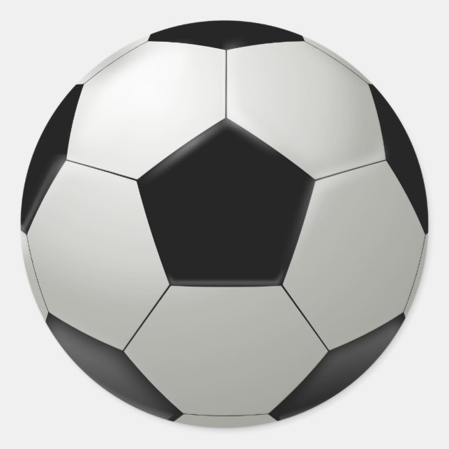 Fußball Runder Aufkleber (Vorderseite)