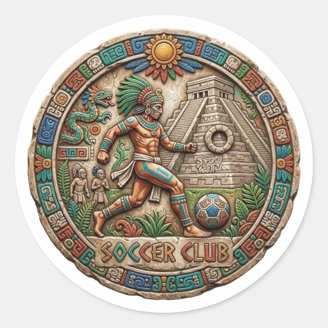 FUßBALL RUNDER AUFKLEBER (Vorderseite)