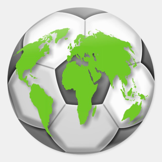 Fußball Runder Aufkleber (Vorderseite)