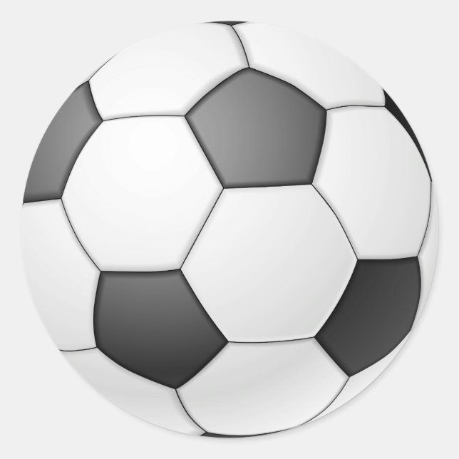 Fußball Runder Aufkleber (Vorderseite)