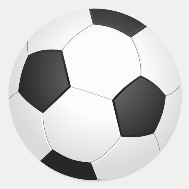 Fußball Runder Aufkleber (Vorderseite)