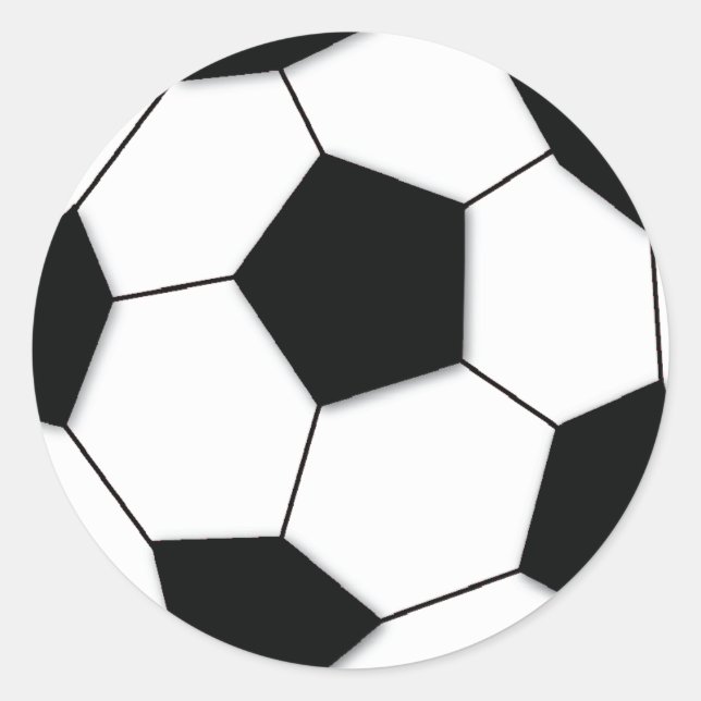 Fußball Runder Aufkleber (Vorderseite)