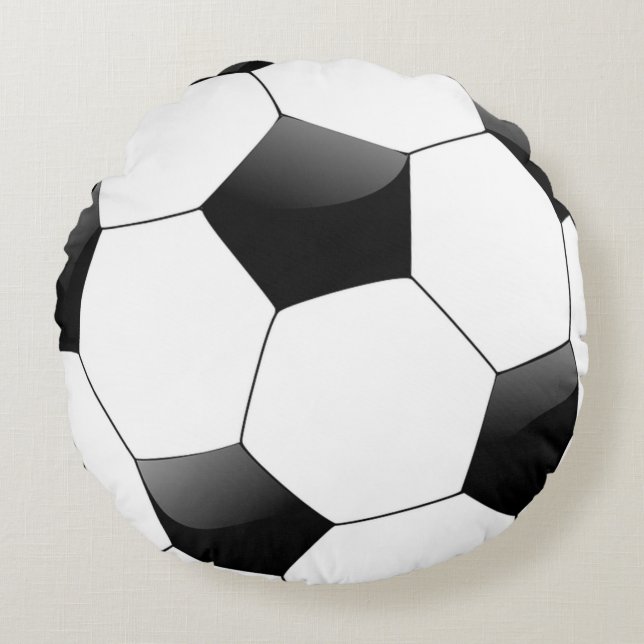 Fußball Rundes Kissen (Vorderseite)