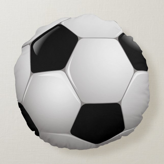Fußball Rundes Kissen (Rückseite)