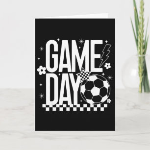 Fußball-Saison-Mama Retro-Karo-Blitz Karte
