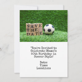 Fußball Save the Date für Geburtstagsparty Einladung