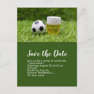 Fußball Save the Date für Geburtstagsparty Postkarte