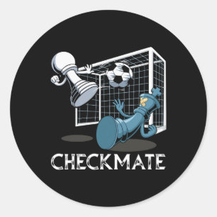 Fußball Schachmatt Schach Runder Aufkleber