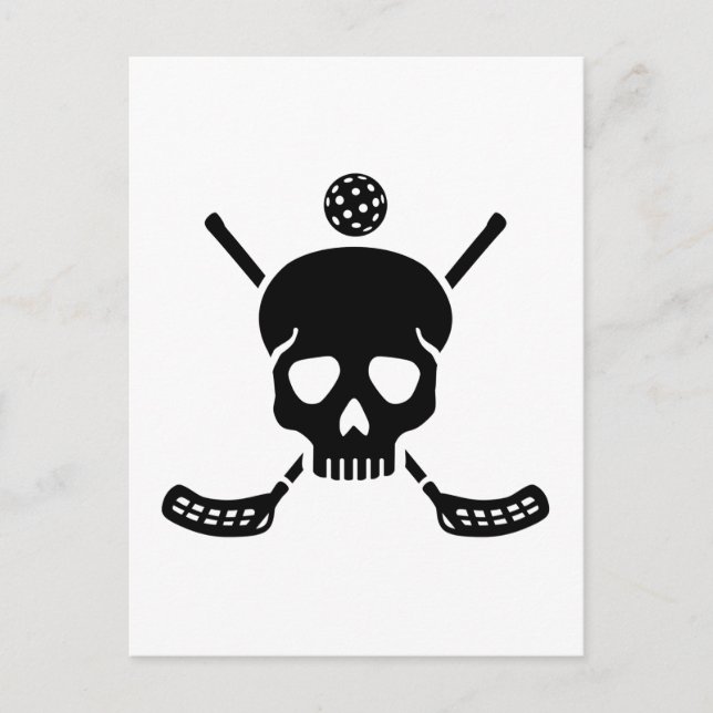 Fußball-Schädel Postkarte (Vorderseite)