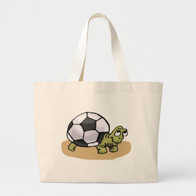 Fußball-Schildkröte Jumbo Stoffbeutel (Vorne)