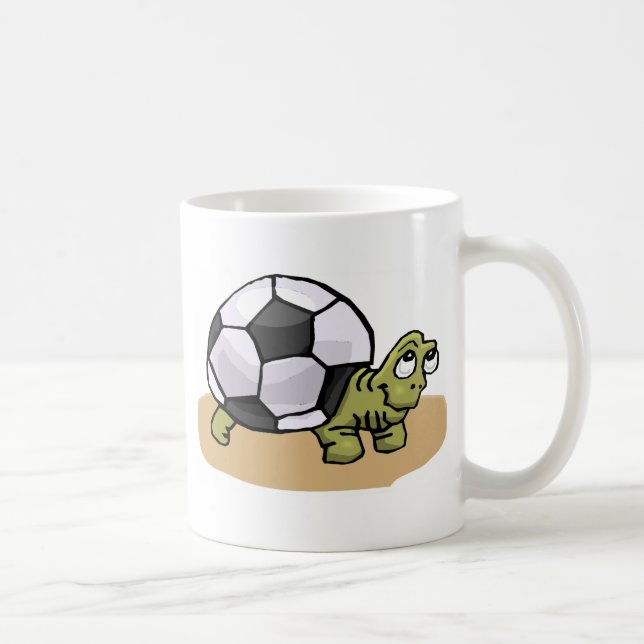 Fußball-Schildkröte Kaffeetasse (Rechts)