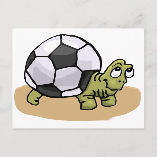 Fußball (Schildkröte) Postkarte (Vorderseite)
