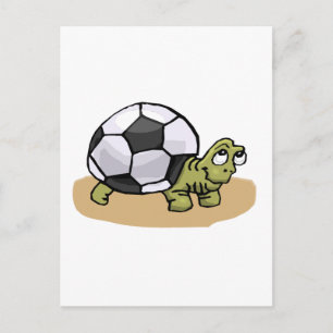 Fußball-Schildkröte Postkarte