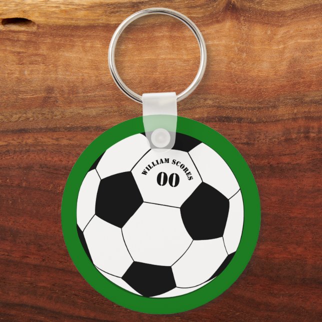 Fußball-Schlüsselanhänger, Fußball mit Name und Nu Schlüsselanhänger (Vorderseite)