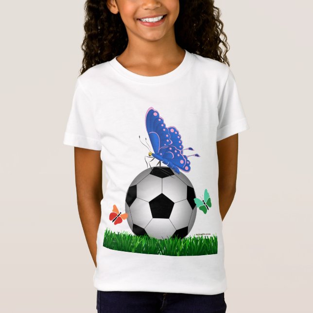 Fußball, Schmetterlinge T-Shirt (Vorderseite)