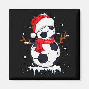 Fußball-Schneemann-Bekleidung, lustiger Santa-Weih Magnet