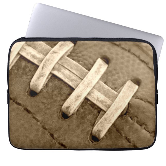 Fußball Schnürsenkel Laptop-Fall Laptopschutzhülle (Vorderseite)