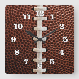 Fußball Schnürsenkel Textur Hintergrund Quadratische Wanduhr