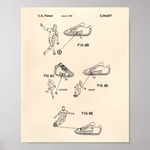 Fußball-Schuhe 1993 Patentart - Alter Peper Poster