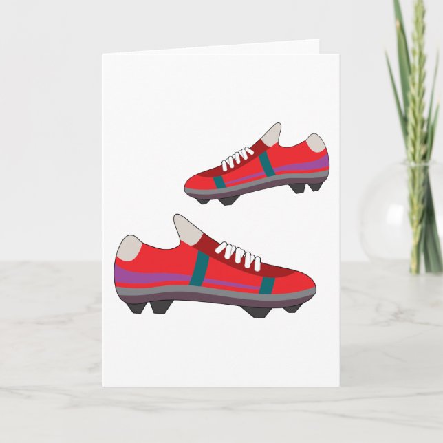 Fußball Schuhe Grußkarten Karte (Vorderseite)