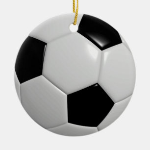 Fußball Schwarz Keramik Ornament
