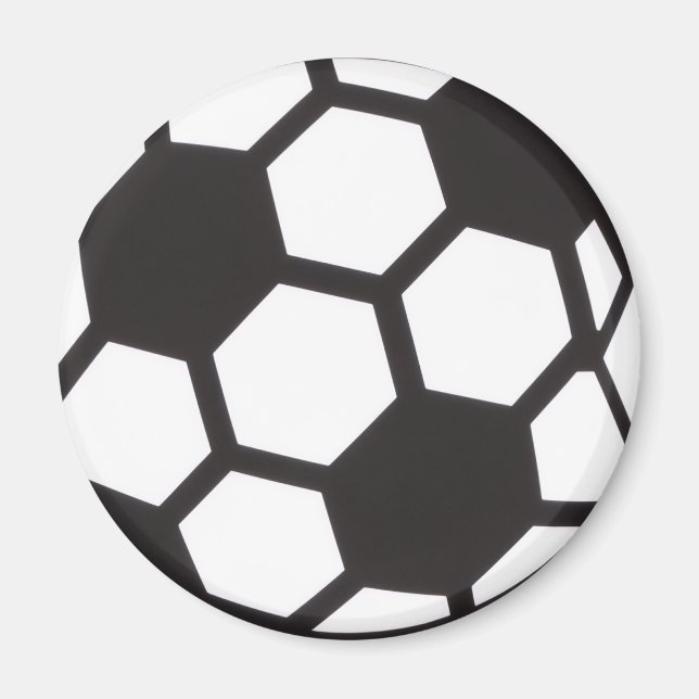 Fußball Schwarz & Weiß Magnet (Vorne)