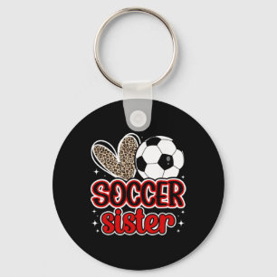 Fußball Schwester Herz Schwester eines Fußballspie Schlüsselanhänger