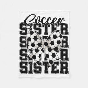 Fußball Schwester Kokette Schleife Fußball Sport F Fleecedecke