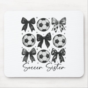 Fußball Schwester Lustige Kokette Schleife Fußball Mousepad