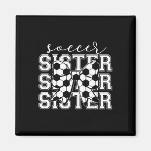 Fußball Schwester Vintage Sportliebhaber Schwester Magnet