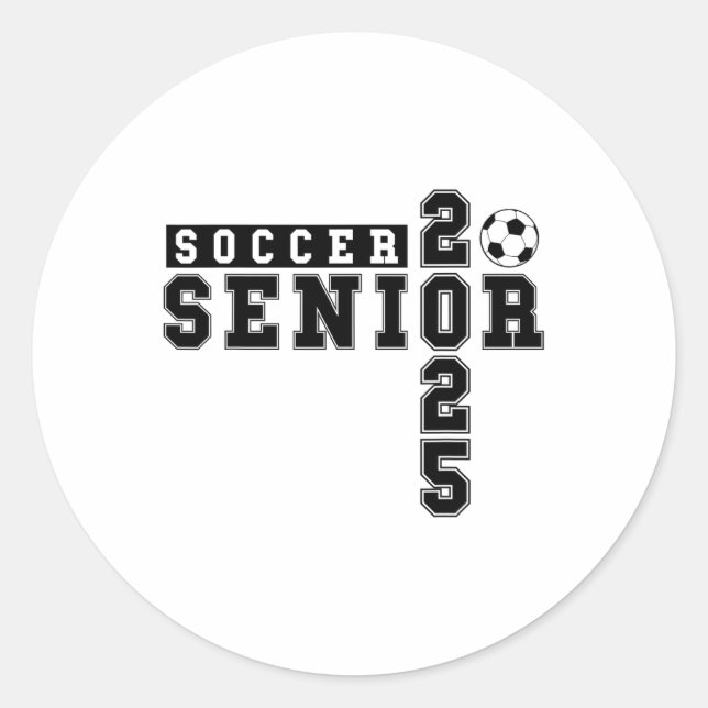 Fußball Senior Night Soccer Senior 2025 Abschluss Runder Aufkleber (Vorderseite)
