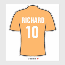 Fußball-Shirt-Design in alten Gold Aufkleber. Aufkleber