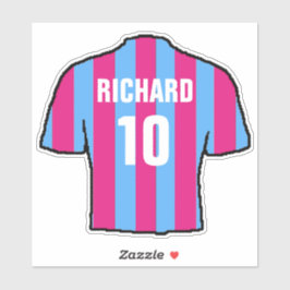 Fußball Shirt Design in Freude und Blau. Aufkleber
