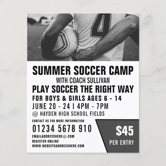 Fußball-Shirt, Fußballcampingwerbewerbung Flyer (Vorne)