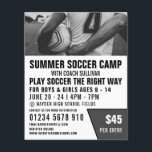 Fußball-Shirt, Fußballcampingwerbewerbung Flyer<br><div class="desc">Fußball-Shirt,  Fußball-Camp-Werbung Flyer durch den Business Card Store.</div>