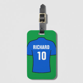 Fußball-Shirt in Blau Gepäckanhänger
