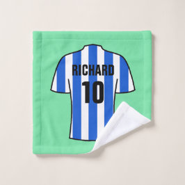 Fußball Shirt in Blue Stripes Wash Tuch