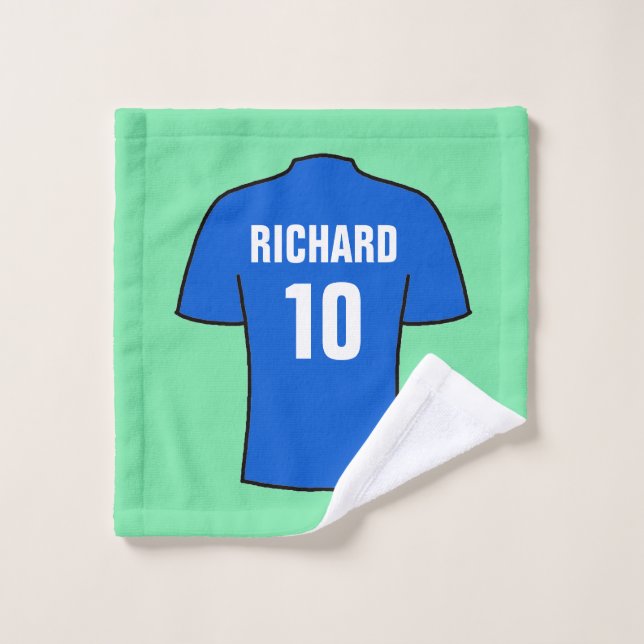 Fußball-Shirt in Blue Wash Tuch (Waschlappen)