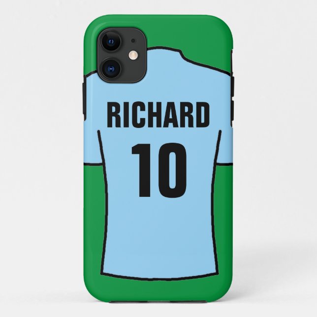 Fußball-Shirt in Light Blue Case-Mate iPhone Case (Rückseite)