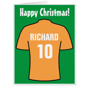 Fußball-Shirt in Old Gold Christmas Card