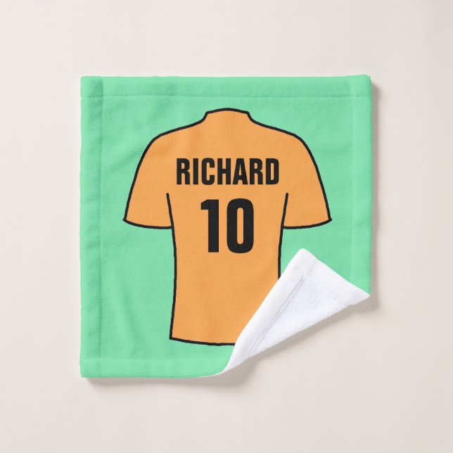 Fußball-Shirt in Old Gold Wash Tuch (Waschlappen)