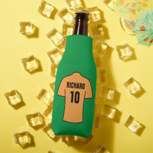 Fußball-Shirt in Orange Old Gold Flasche Cooler Flaschenkühler