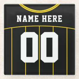 Fußball Shirt Name & Nummer Glasuntersetzer
