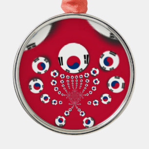 Fußball. Silbernes Ornament