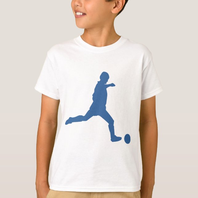 Fußball-Silhouette Kinderhemd T-Shirt (Vorderseite)