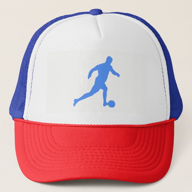 Fußball Silhouette Truckerkappe (Vorderseite)