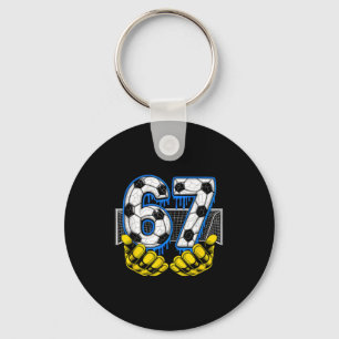Fußball Six Seven 67 Lustiges Gen Alpha Meme  Schlüsselanhänger