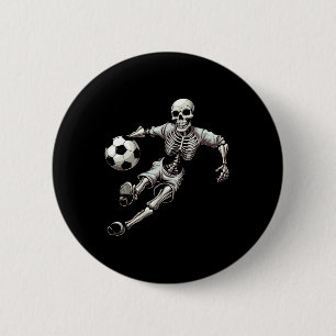 Fußball-Skeleton Fußball Halloween Skull Lov spiel Button