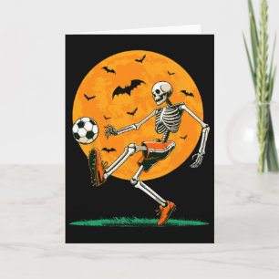 Fußball Skelett Gruseliger Fußball Jungen Hallowee Karte